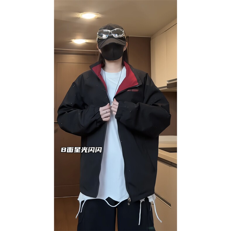 网图双面穿满天星外套冲锋衣夹克J6066-P65棉服MY6077-P90,男装夹克,星座1213