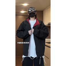 网图双面穿满天星外套冲锋衣夹克J6066-P65棉服MY6077-P90，男装夹克，星座1213