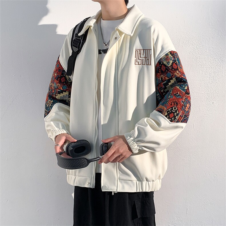 春秋季绣花外套男女同款新款美式夹克XZ102B-1-JK2522P75,男装夹克,星座102B-1