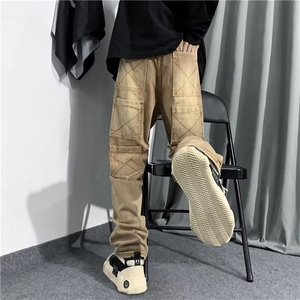 牛仔裤男秋季潮大码休闲裤子高街NT296P48图片