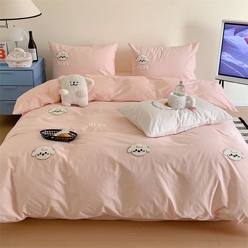 新款全棉水洗棉四件套，床品套件，一起卖家纺