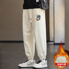 现货主推2025秋冬加绒新款男士休闲印花运动长裤JR909-P19，女装休闲裤，星座1816-2（原1210–2）