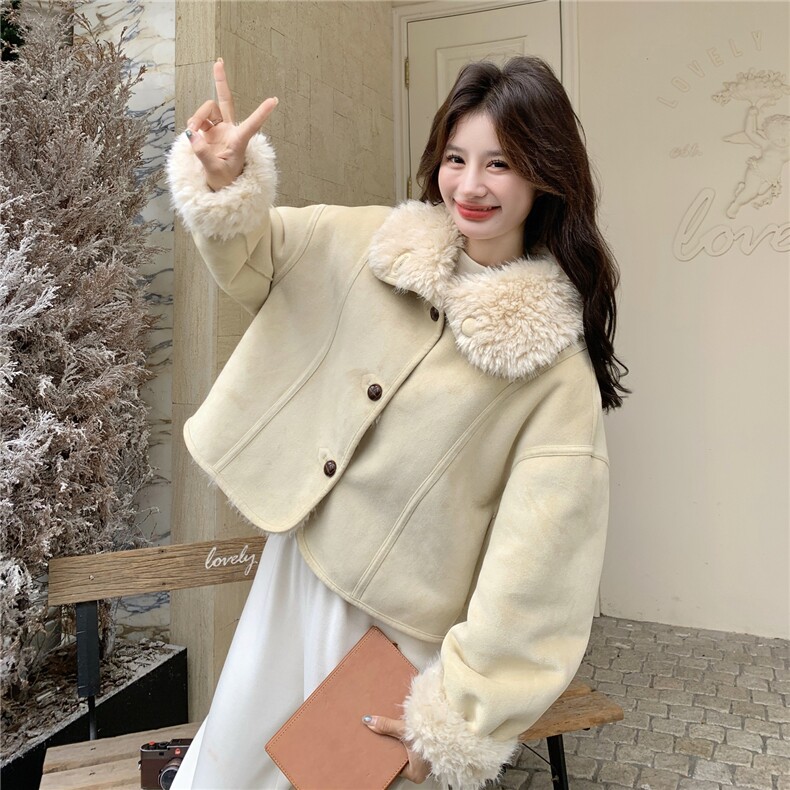 新款！冬装两面穿皮毛一体外套2C133-8989-P215-K318,女装皮草,2C133