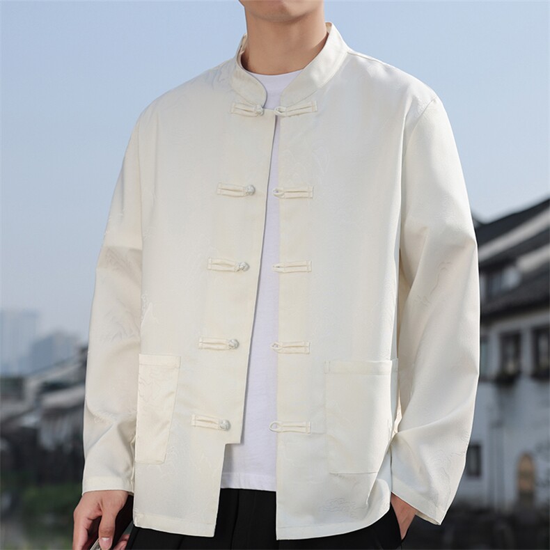 2026春季新款男装新中式唐装盘扣汉服衬衫经典风衬衣C175-P65,男装衬衫,电商B277(原6028)
