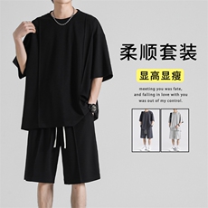 夏季时尚百搭简约套装S-3XL73%涤纶23%锦纶4%氨纶TZ50-特批65，男装休闲套装，星座718