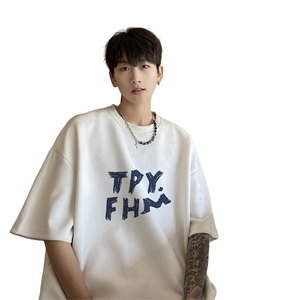 麂皮绒！重磅麂皮绒短袖t恤男JT443-P25图片