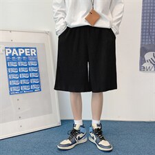 夏季新款高腰宽松冰丝2022直筒休闲运动中裤五分裤K2727-P26，男装休闲裤，星座512-2