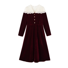 2024春秋新款气质优雅小香风高腰连衣裙子中长款网红直播工厂ins，女装连衣裙，韩宇舍