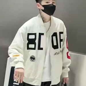 1506-1/JM5041/P64美式复古vibe刺绣夹克外套秋季新款机车飞行员图片