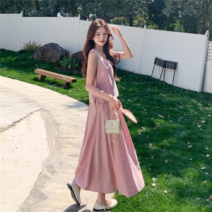 粉色超好看无袖背心套装裙女2025夏季新款法式温柔风半身裙两件套图片