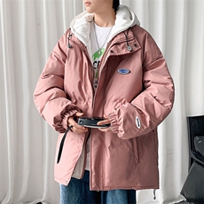 中性风连帽假两件棉服cityboy加厚棉衣男女同款MYM5555-P95，男装棉衣，星座717