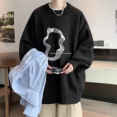 半高领毛衣男大码胖子针织衫毛线衣M18390-P45加绒款-P65，男装针织衫/毛衣，电商A040