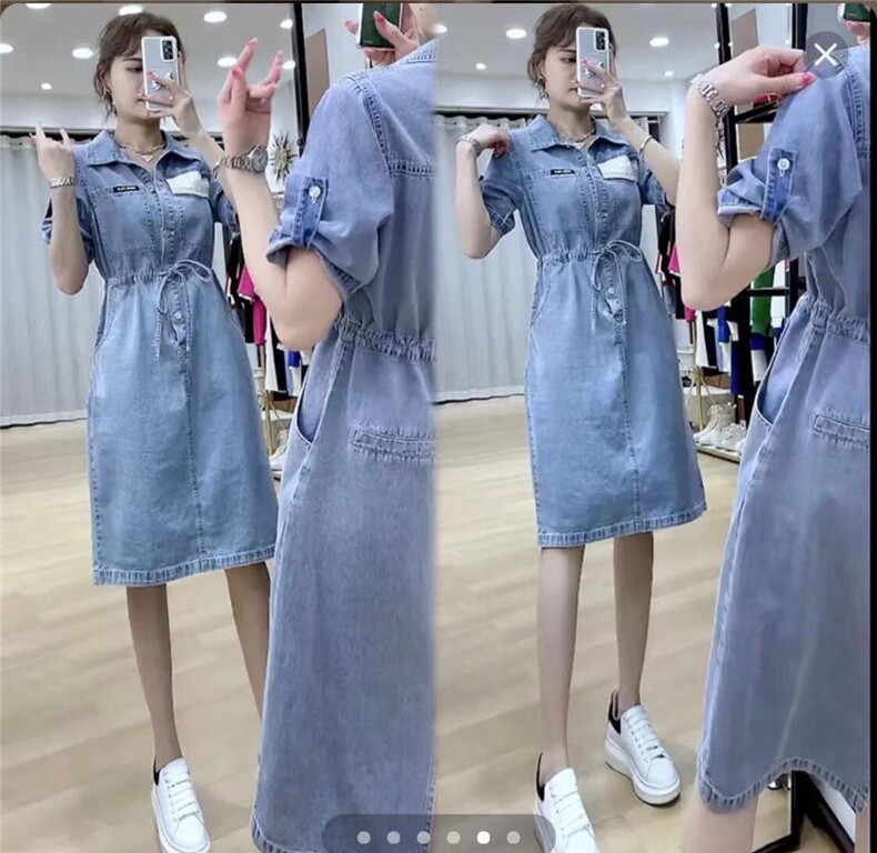 牛仔连衣裙，女装连衣裙，肆尔