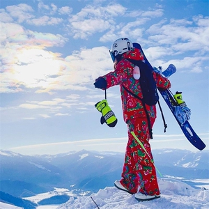 2024春东北大花滑雪服套装中性风保暖套装HF37+HK1287J加绒-P270图片