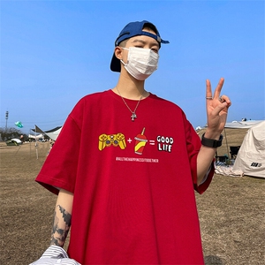 可设48小时发货支持抖音得物来样二开230克重磅美式短袖t恤MT349,紫色卫衣搭配灰色裤子可以吗图片