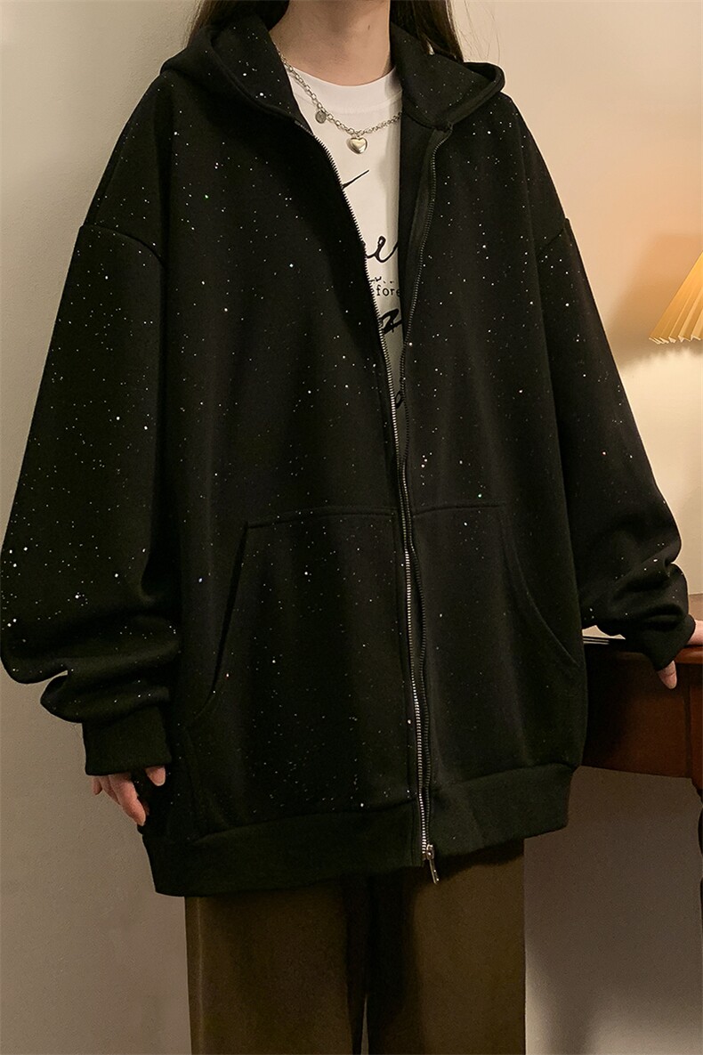 中性风重磅320克华棉满天星情侣大码M-5XL卫衣KS77864特P68控108,男装卫衣,星座227-7