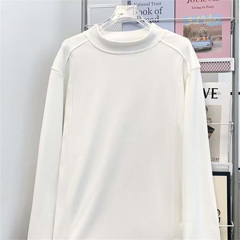 LS0692-P30圆领丝光棉长袖T恤女春季2025新款内搭上衣休闲打底衫,男装T恤,电商C233