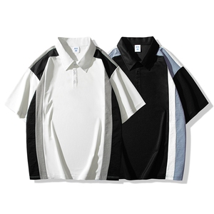 2023夏季新款短袖男潮流日系白底polo衫百搭半袖zdp2302-P40控58图片