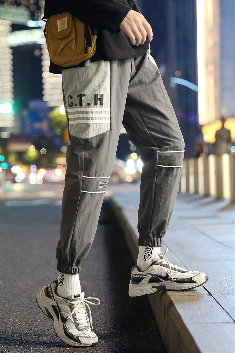2021春秋新款工装裤宽松束脚小脚裤潮牌男士休闲裤九分裤DS882T,男装休闲裤,电商A102