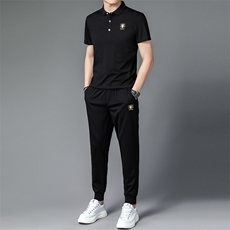 短袖t恤套装夏季两件套男士新款圆领半袖商务休闲服纯色男装服饰，男装休闲套装，电商B212（原钱塘6029）