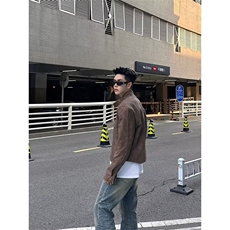 高级感垫肩短款机能外套男秋款美式高街潮牌vibe风机车夹克，男装夹克，四季星座505