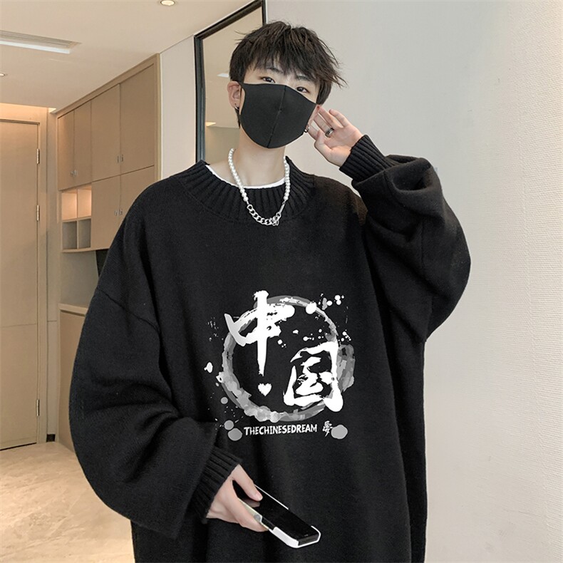 半高领毛衣男士大码针织衫男毛线衣男M18134-P45加绒款-P65,男装针织衫/毛衣,电商A040