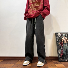 k1068-p55-控78M-5XL现货宽松cleanfit牛仔裤港风高阶黑暗牛仔，男装牛仔裤，星座116
