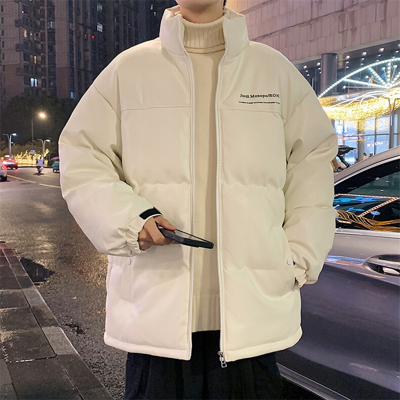 港风潮牌新款亮皮防水立领棉服潮流保暖棉衣M083S-P100控139,男装棉衣,星座717
