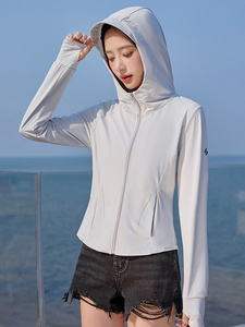 冰丝凉感防紫外线防晒衣女夏季2025新款小个子修身显瘦防晒服外套图片