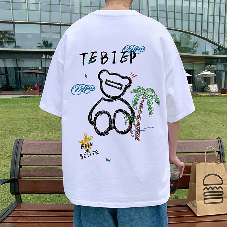 T533夏季新品短袖t恤纯棉运动体恤衫oversize大码透气舒适男装,男装T恤,星座304A
