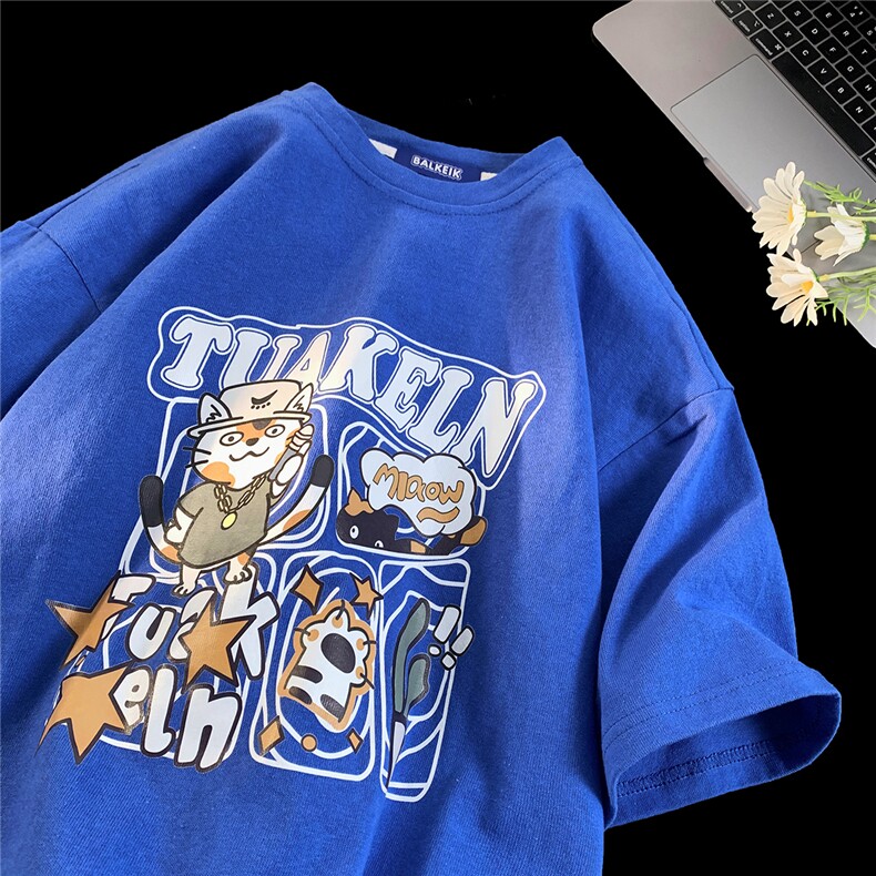 夏季短袖男卡通宽松印花T恤D329-QM582-p25-控38图片