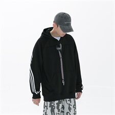 【】A003-HW3117-P55新款三条杠连帽卫衣男无影墙，男装卫衣，电商A003