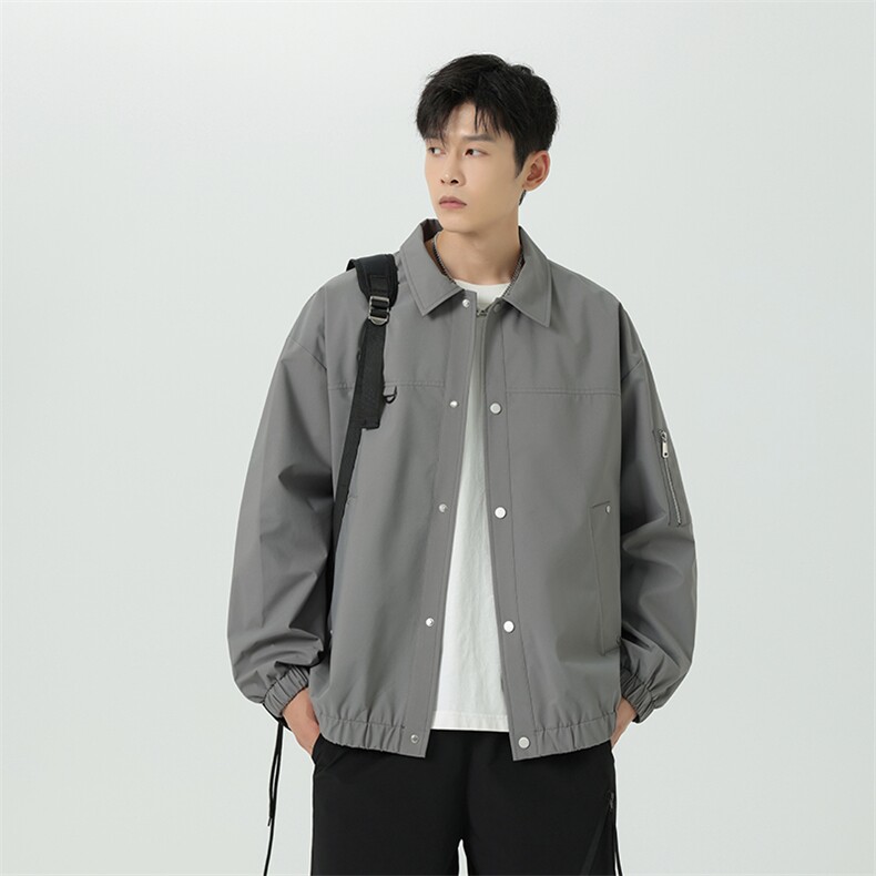SJ311B-1-JK8802-P55控89秋季新款夹克外套男翻领户外休闲上衣图片