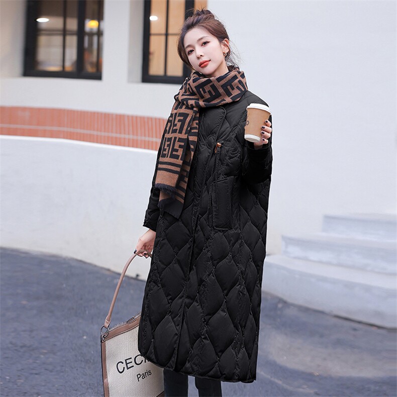2023年休闲韩版宽松牛角扣90%羽绒服（茧形格纹）,商品下架区,难舍钰依