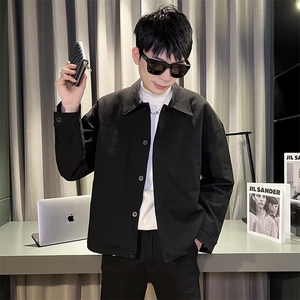 华夫格肌理工装外套男士23春秋季新款韩版潮流简约翻领JM523-P53