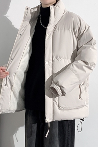冬上新加棉加厚棉服学生休闲立领棉衣外套男女 8349-P115控价158图片
