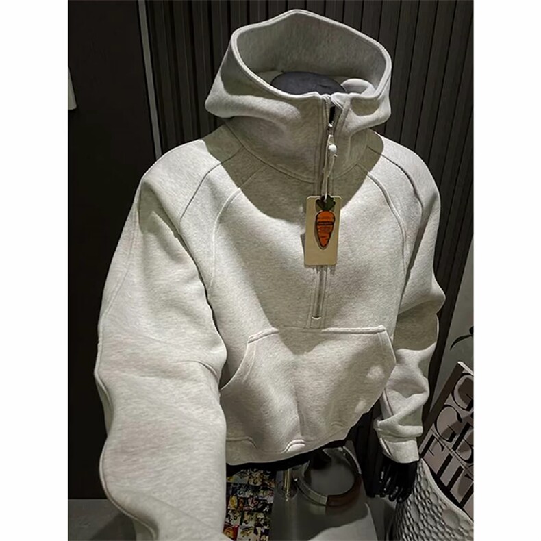 港风日系复古纯色套头连帽卫衣男时尚潮流XZ213-W90947-P75控108,男装卫衣,星座213