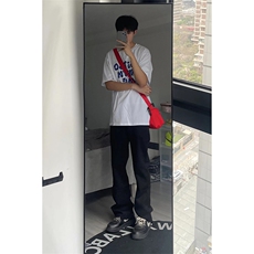 B221美式ins高街暗黑小众修身毛边微喇牛仔裤LK23004-P55控78，男装牛仔裤，电商B221