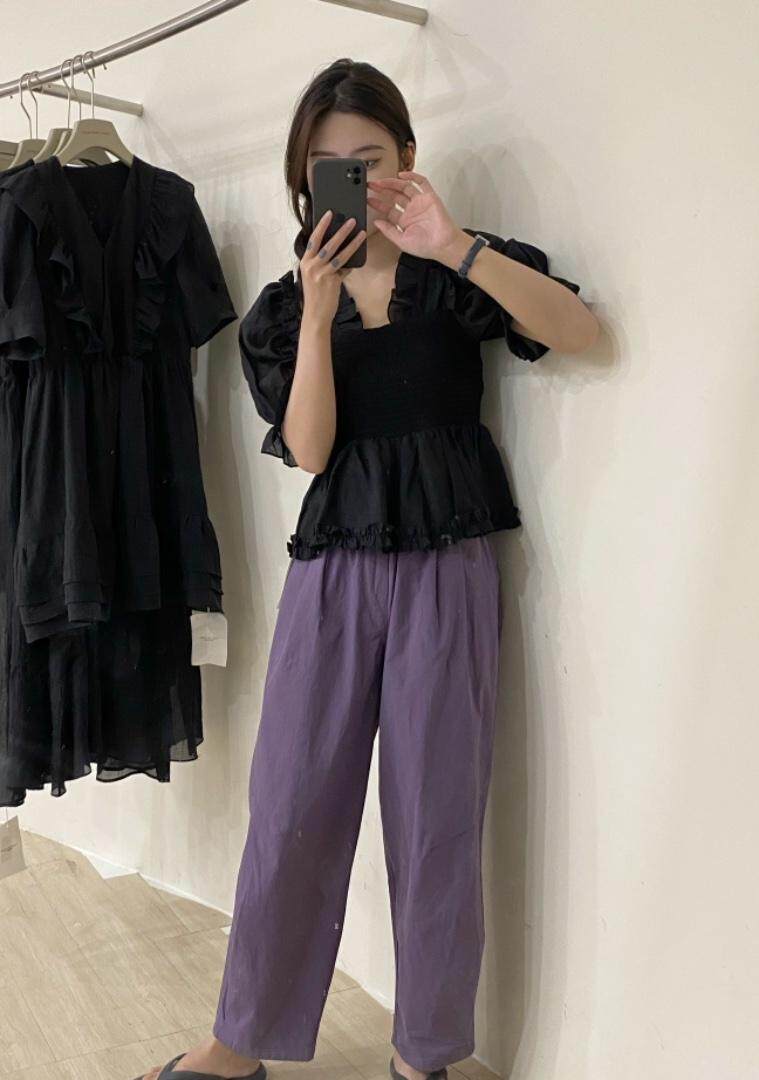 爆单可拉肩泡泡袖小衫，其它，唇蔻