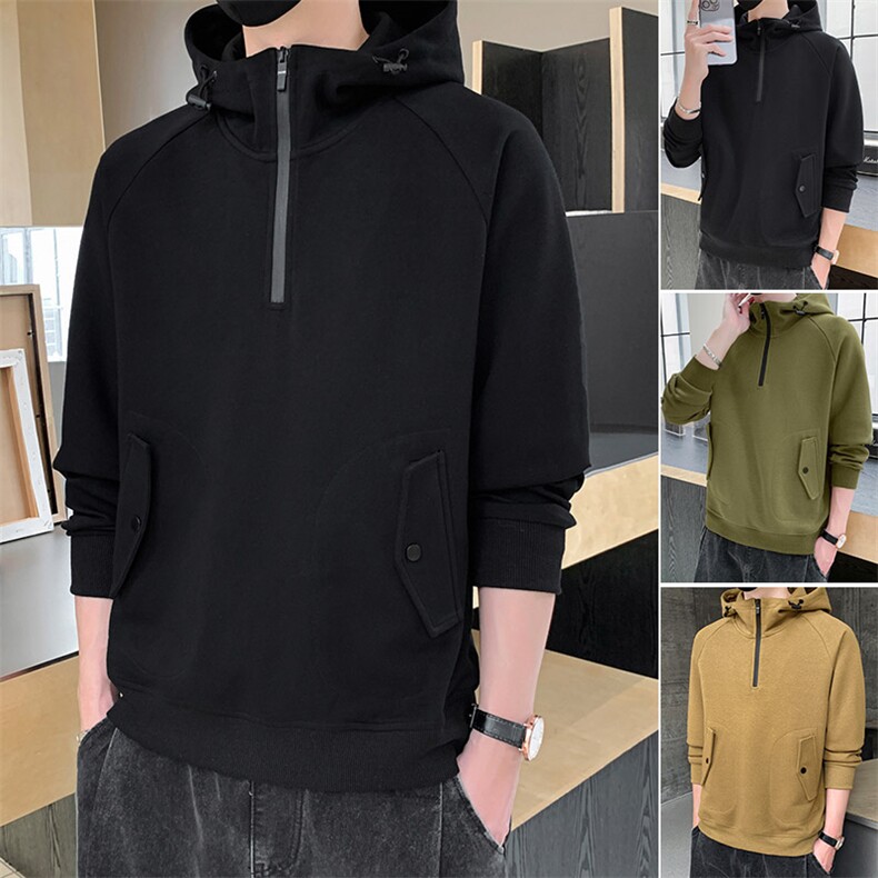 M-8XL秋季大码胖男生时尚休闲连帽个性拼接卫衣男98，男装卫衣，星座209