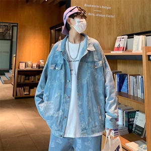 潮流牛仔夹克套装潮男春季JB3682P100图片