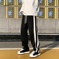 男青春流行直筒运动裤潮休闲裤拼色K21P29，男装休闲裤，星座1116-2