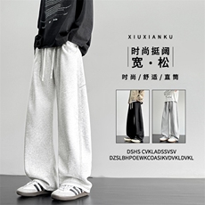 弯刀M-5XL华棉62%运动卫裤潮牌设计感休闲长裤X1310特批29，男装休闲裤，星座718