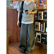 DX374LL-特P45cleanfit假两件短袖T恤男高级感痞帅半袖，男装T恤，星座1007（原301D）