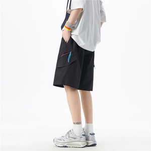 透气拉链设计冰丝短裤男夏款2025新款中裤815A-DK25-P40控68图片