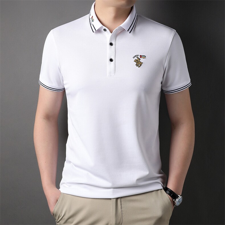 D33792钱塘2020-2夏季新款中青年男士翻领简约休闲百搭T恤上衣P53,男装T恤,钱塘207-2