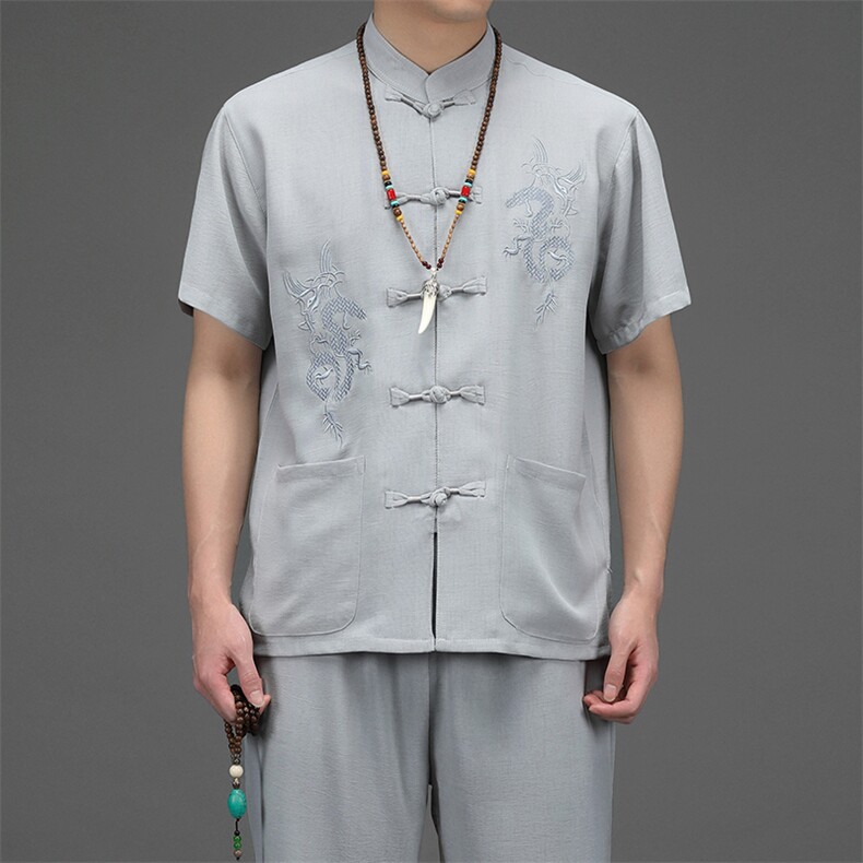 BZ2003钱塘2020-2袭击亚麻休闲套装高品质数据好主推P88,男装中老年男装,钱塘207-2