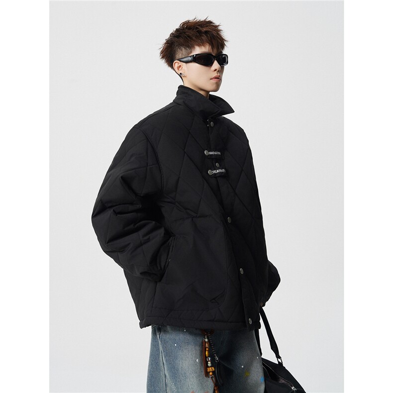 仓库现货MY1112-特批80 秋冬棉衣加厚夹克领加棉外套刺绣棉服加厚图片