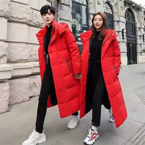 (网图)潮流纯色羽绒服白鸭绒加厚过膝情侣休闲   313B-YJ098-P120图片