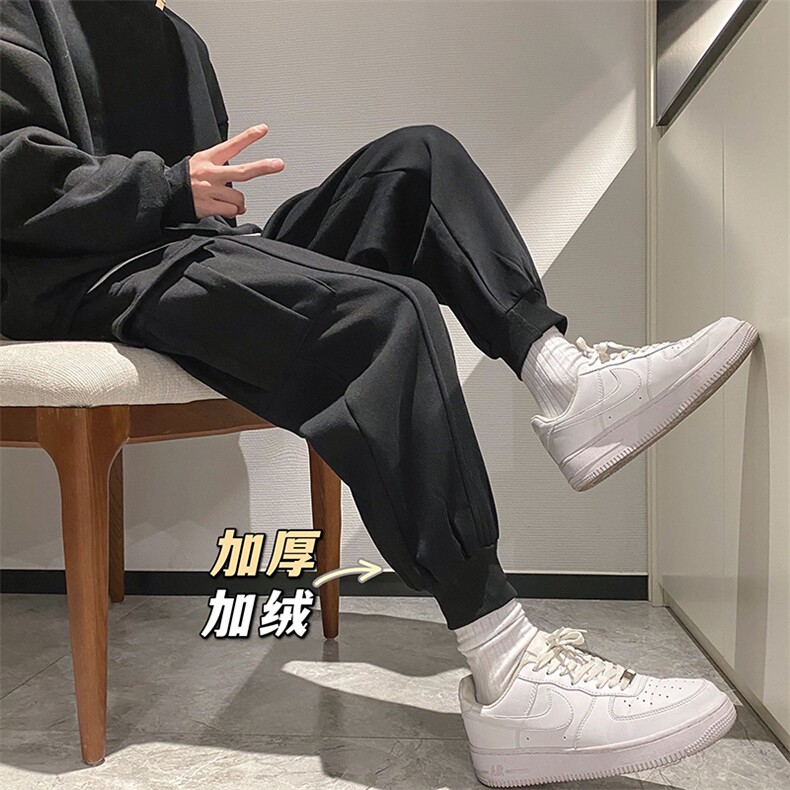 XZ409-1-K452-加绒P60-常规P55冬季加绒加厚运动裤工装休闲裤，男装休闲裤，星座1514